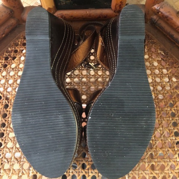 Coach Metallic Wedge Shoes with Ankle Strap - Picture 4 of 4